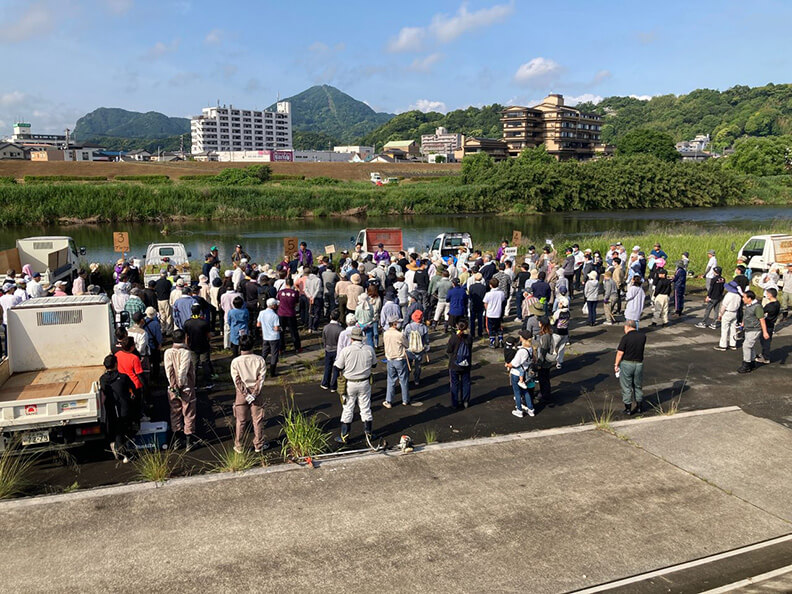 狩野川河川敷 グリーン公園草刈り活動 静岡県